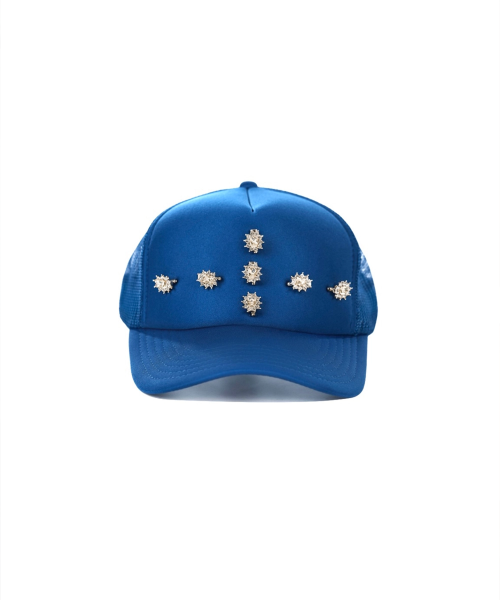 Cross Gem Trucker Hat (Blue)