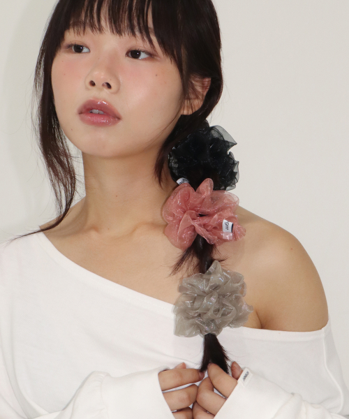 organza daily scrunchie (4color)