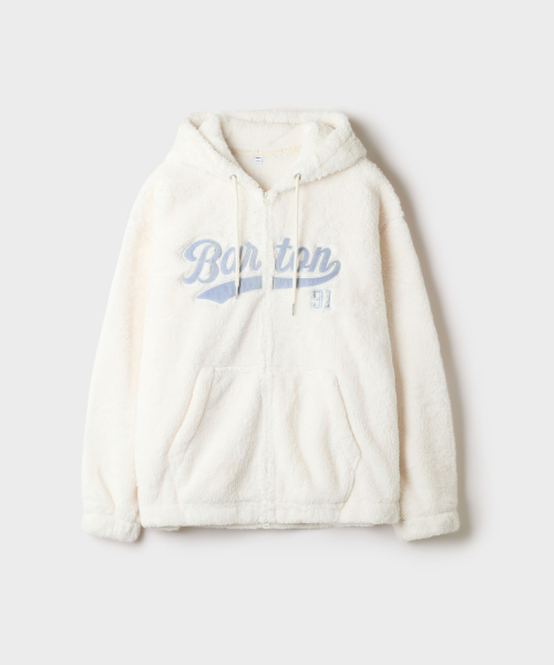 BARTON Purple Fleece Hood Zip Up_SPFZG4VC50