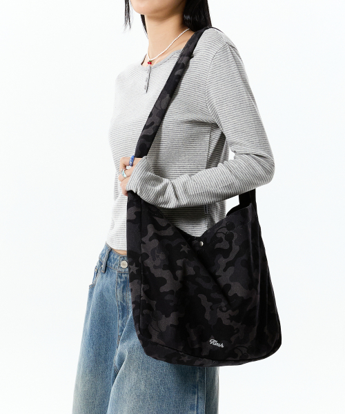 CHERRY CAMO ECO BAG(BLACK)