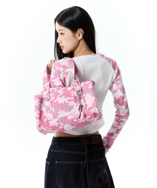 CHERRY CAMO SHOULDER BAG(LIGHT PINK)