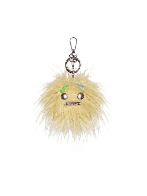 ODDBALL FUR KEYRING IN LIME