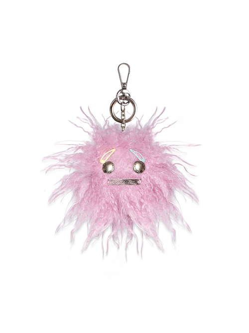 ODDBALL FUR KEYRING IN PINK
