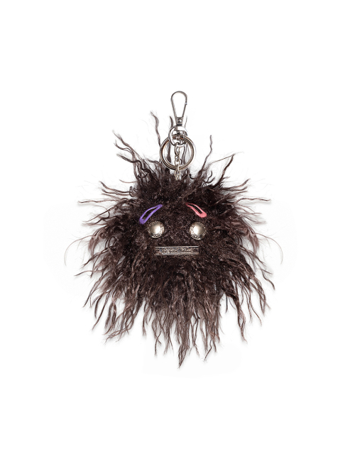 ODDBALL FUR KEYRING IN BROWN
