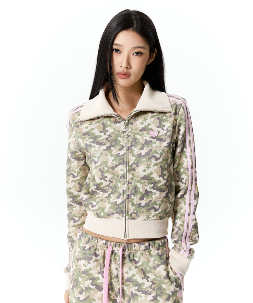 CHERRY CAMO TRACK ZIP-UP(LIGHT KHAKI)