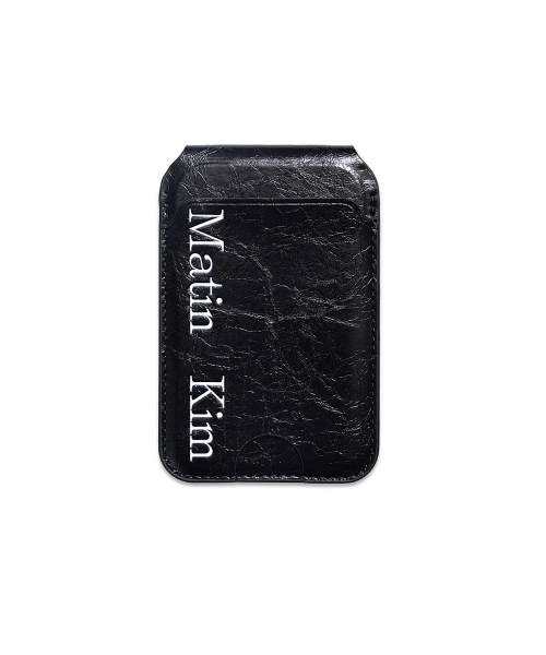 MATIN MAGNETIC FLIP CARD WALLET IN BLACK