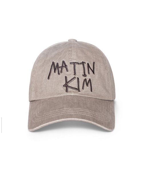 VINTAGE WASHED GRAFFITI BALL CAP IN KHAKI BROWN