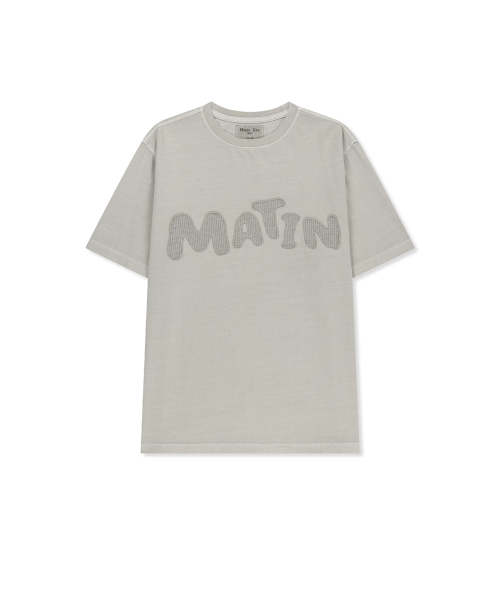 WAFFLE APPLIQUE LOGO TOP IN LIGHT BEIGE