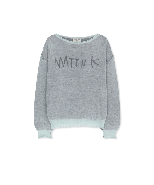 MATIN DUAL TONE KNIT PULLOVER IN MINT