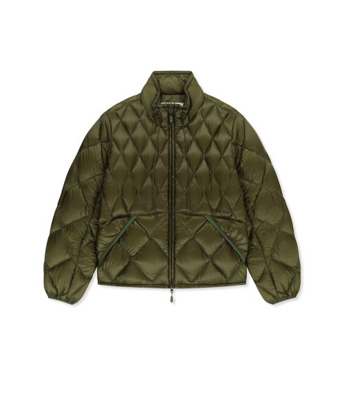 MIX QUILTED LIGHT DOWN JUMPER IN KHAKI
