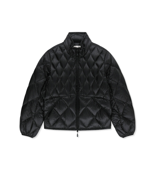 MIX QUILTED LIGHT DOWN JUMPER IN BLACK