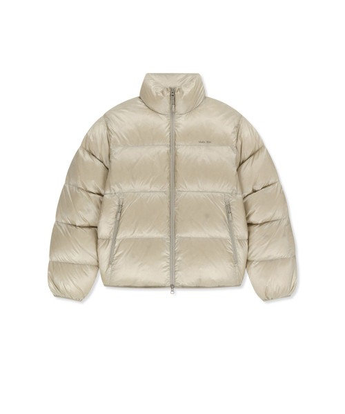 ICON LOGO DOWN JUMPER IN LIGHT BEIGE