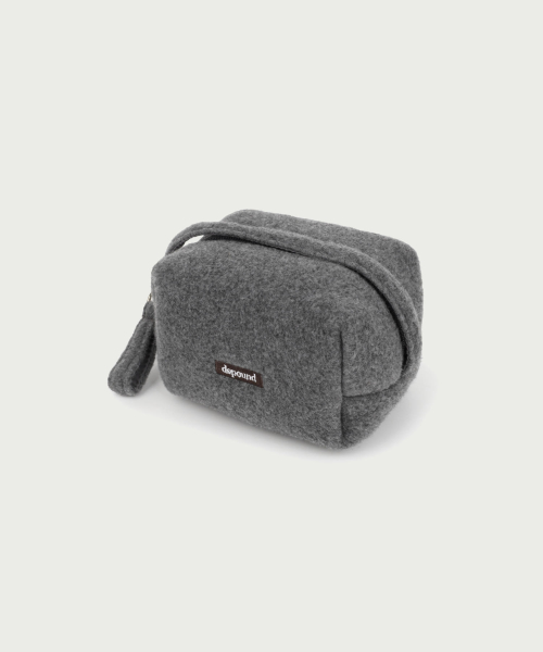 fleece square pouch - grey (S)