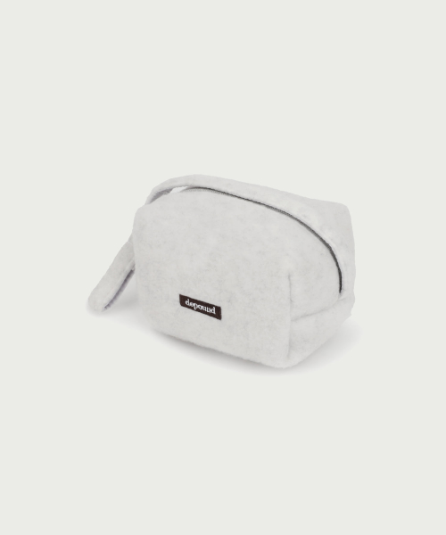 fleece square pouch - light grey (S)
