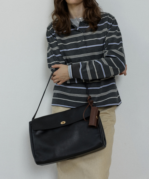 maron bag (leather) - black