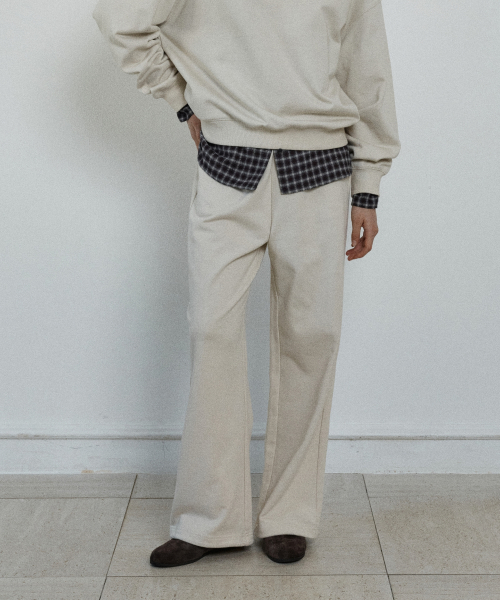 relaxed sweat pants - beige
