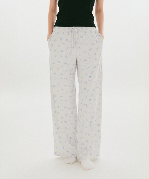 [Meonjakgwi] Fairy Peach Stretch Pajama Bottom (Gray)_SPPPG4TU03