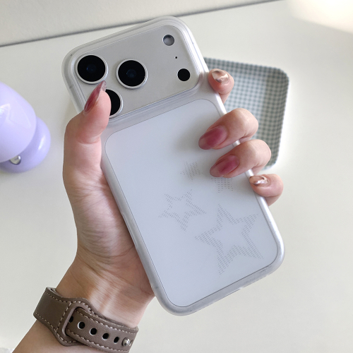 Semi-Transparent Phone Case with Dot-Filled Stars