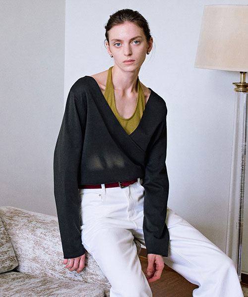 [SET] Halter Layered Jersey T Shirt NEW6AE815