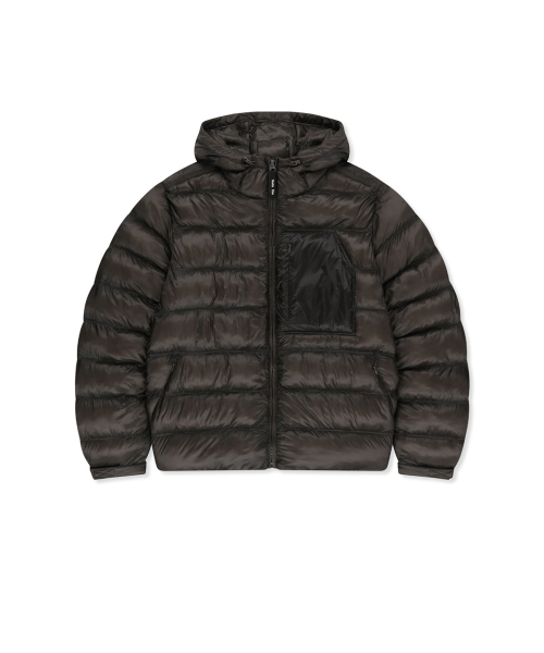 CLOUD SHELL HOODY PADDING JUMPER IN CHARCOAL