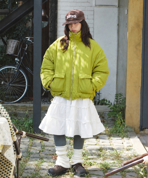 DOUBLE POCKET PUFFER PADDING OLIVE