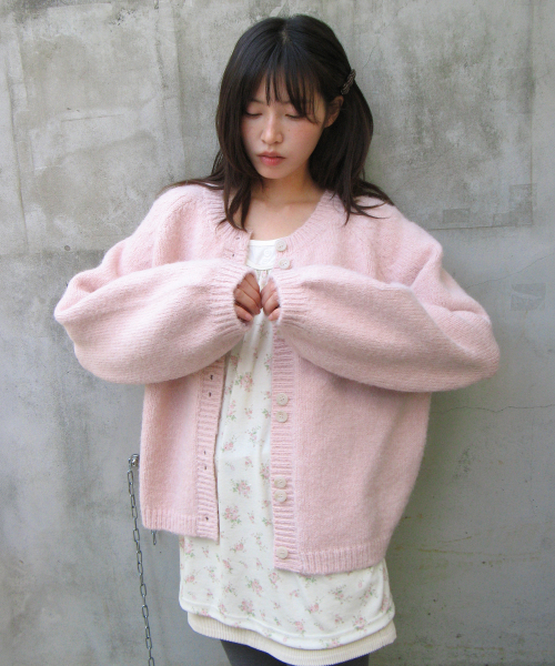 FLORAL LAYERED LONG SLEEVE CREAM