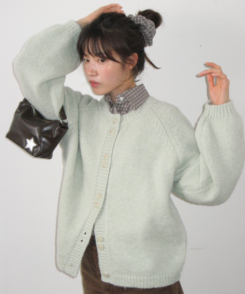 DOUBLE BUTTON CARDIGAN MINT