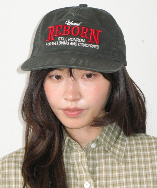 LETTERING VINTAGE BALL CAP CHARCOAL