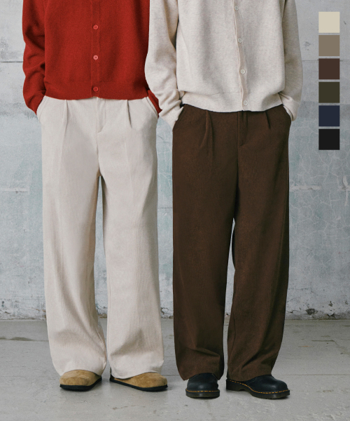 [2PACK] Semi-Wide Banding Corduroy Pants 6 Colors