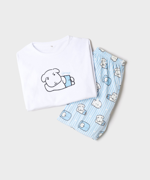 GANADI Round-Neck Pajama(White)_SPPPG4VU15