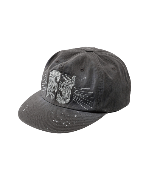 TWIN HORSE BALL CAP CHARCOAL