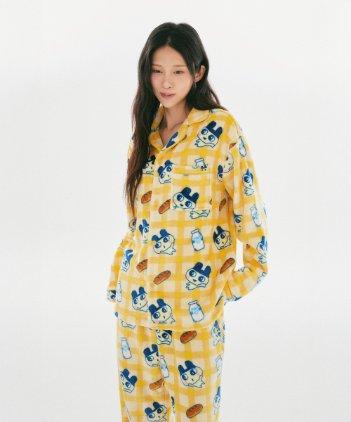 TAMAGOTCHI Sleep Pajamas (Yellow)_SPPPG4VU08