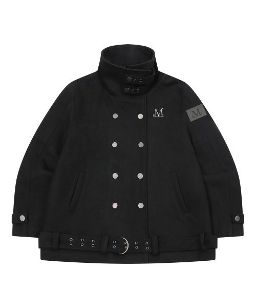 KERVEN EYELET BELTED HALF COAT