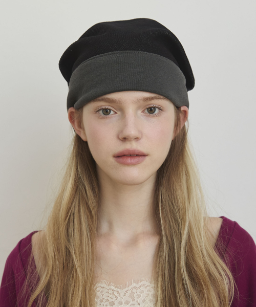Reversible Two-Tone Beanie Hats_Charcoal