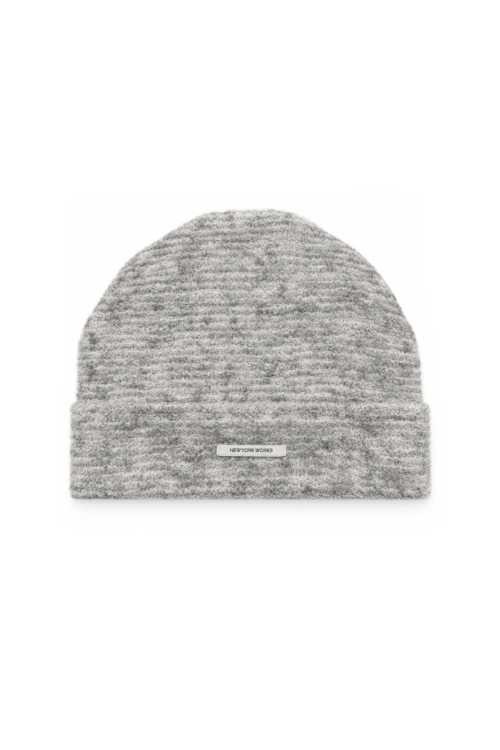 Cozy FLUFFY wool Knit Beanie Hats_Gray