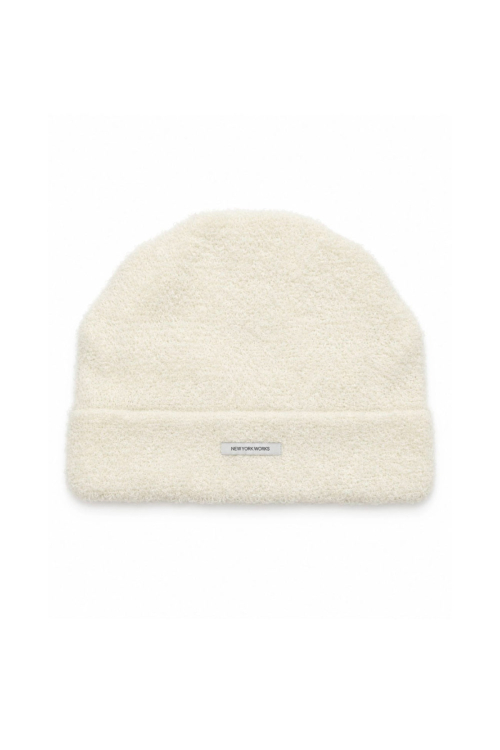 Cozy FLUFFY Knit Beanie Hats_Ivory