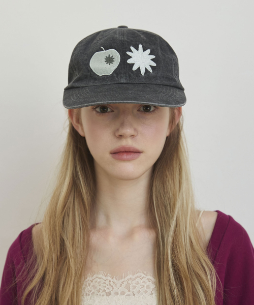 Apple Patch Logo Camp Cap Hats_Black