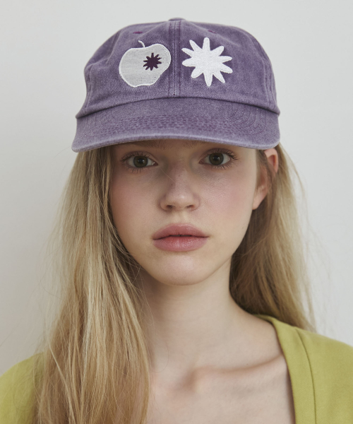 APPLE Patch Logo Camp Cap Hats_Purple