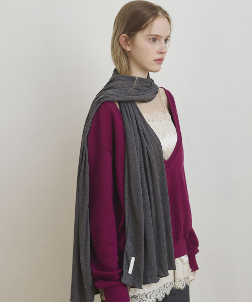 Modern Drape Long Mufflers Scarf_Gray