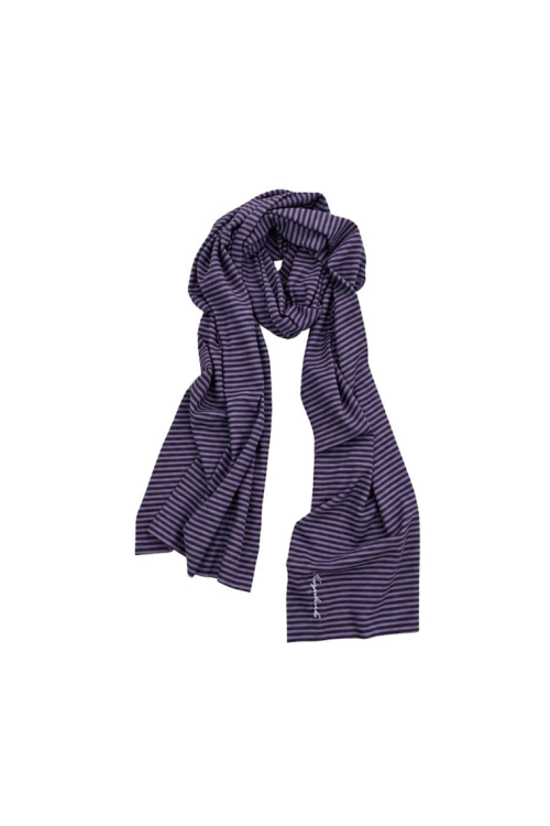 Micro Stripe Long Mufflers Scarf_Purple