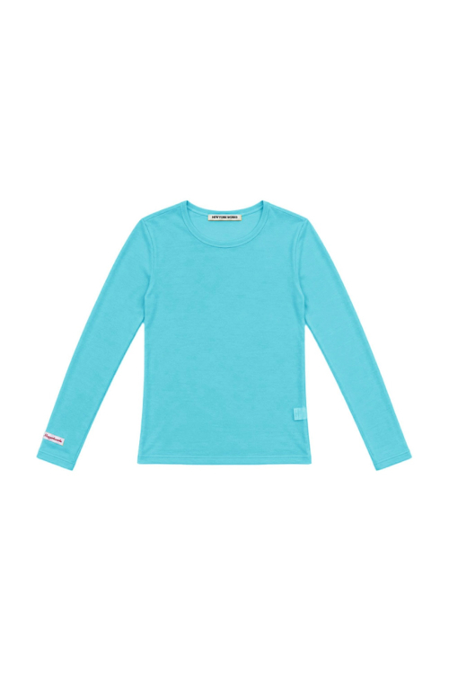 Sheer Layered Long Sleeve T Shirt_Mint