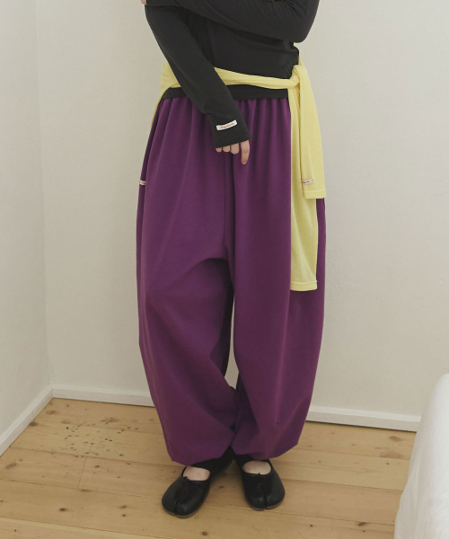 Balloon Fit Harem Pants_Purple