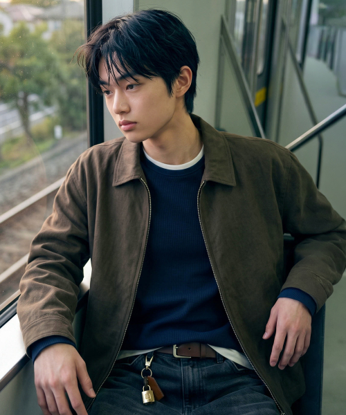 Minimal Cotton Blouson Jacket Mochabrown KJJK2710