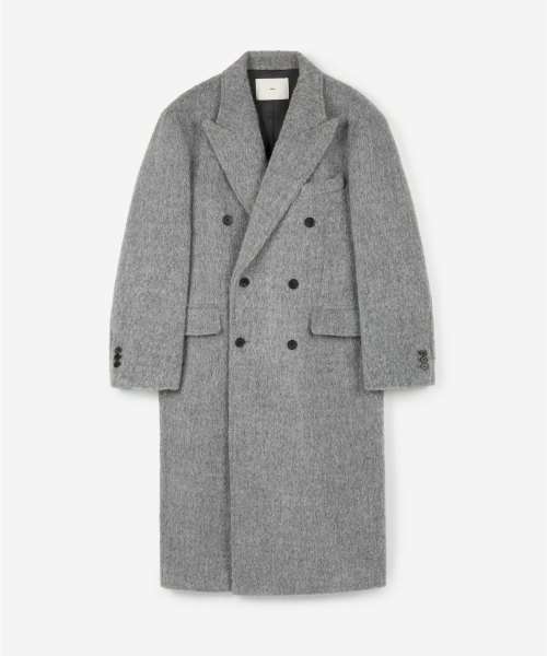 Alpaca Oversized Double Coat (Light Grey) TNCO6F106G2