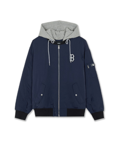 Nylon Hood Detachable Varsity Jacket