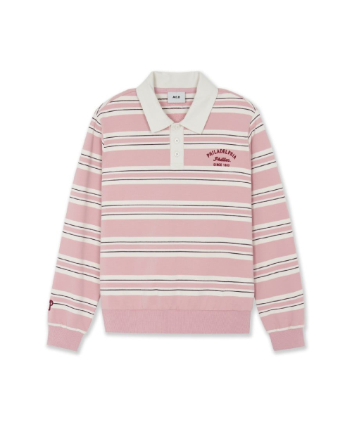 Basic Stripe Collar Button Sweatshirts