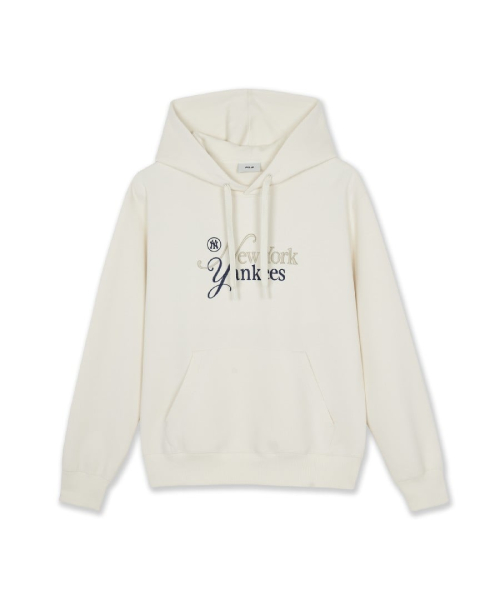 BASIC SERIFF BIG LETTERING LOGO HOODIE