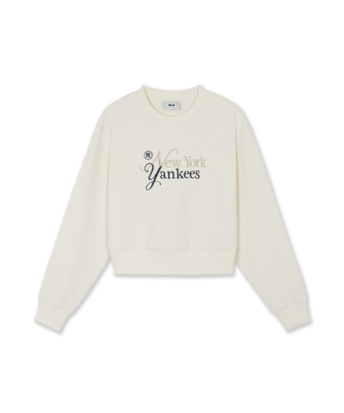 WOMENS BASIC SERIFF BIG LETTERING LOGO SWEATSHIRTS