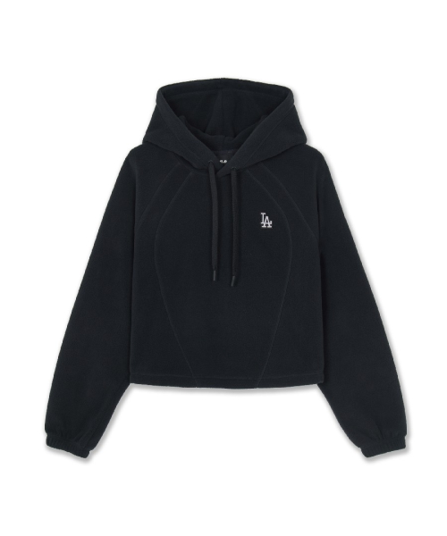 WomenS Basic Sportive Fleece Crop Hoodie