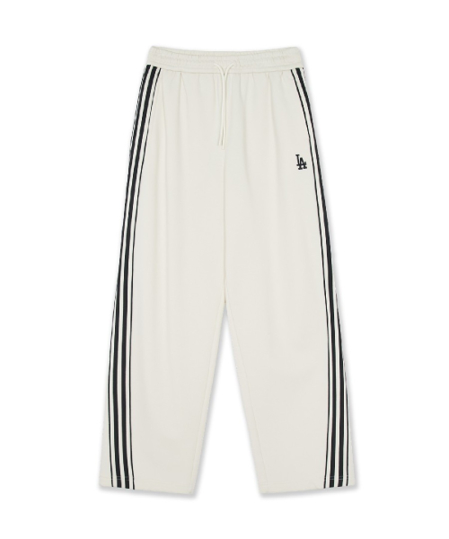 Basic Small Logo Brushed Wide Curved Track Pants